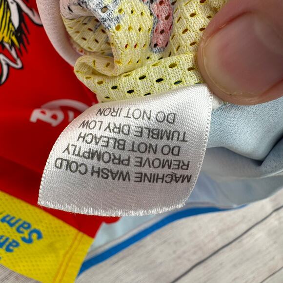 Retro PDX Green Eggs and Ham Dr. Seuss Cycling Jersey Adult Large Red Yellow - Picture 10 of 12